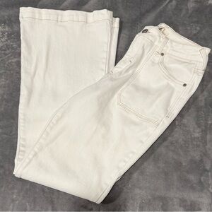 ~Happily Grey Cream Flare leg Denim